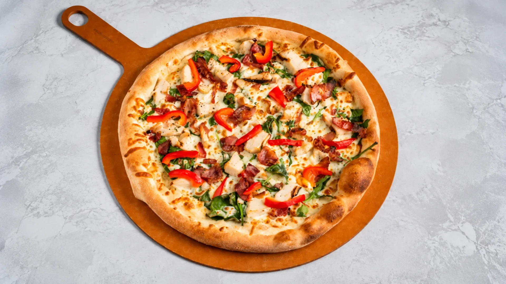Applestone Pizzeria - Gourment Pizza - CHICKEN SPINACH SUPREME
